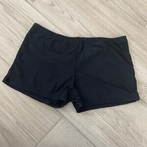 Black Stretch Swimwear Boy Shorts